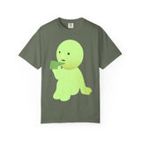Smiski T-shirt: Garment-Dyed Cotton Tee with Kawaii Character