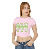 Cute Women's Baby Tee with smiski Design, Kawaii T-Shirt, Unique Graphic Tee, Funny Tee, Gift for Her, Fun Tee