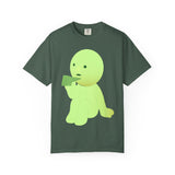 Smiski T-shirt: Garment-Dyed Cotton Tee with Kawaii Character