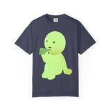 Smiski T-shirt: Garment-Dyed Cotton Tee with Kawaii Character