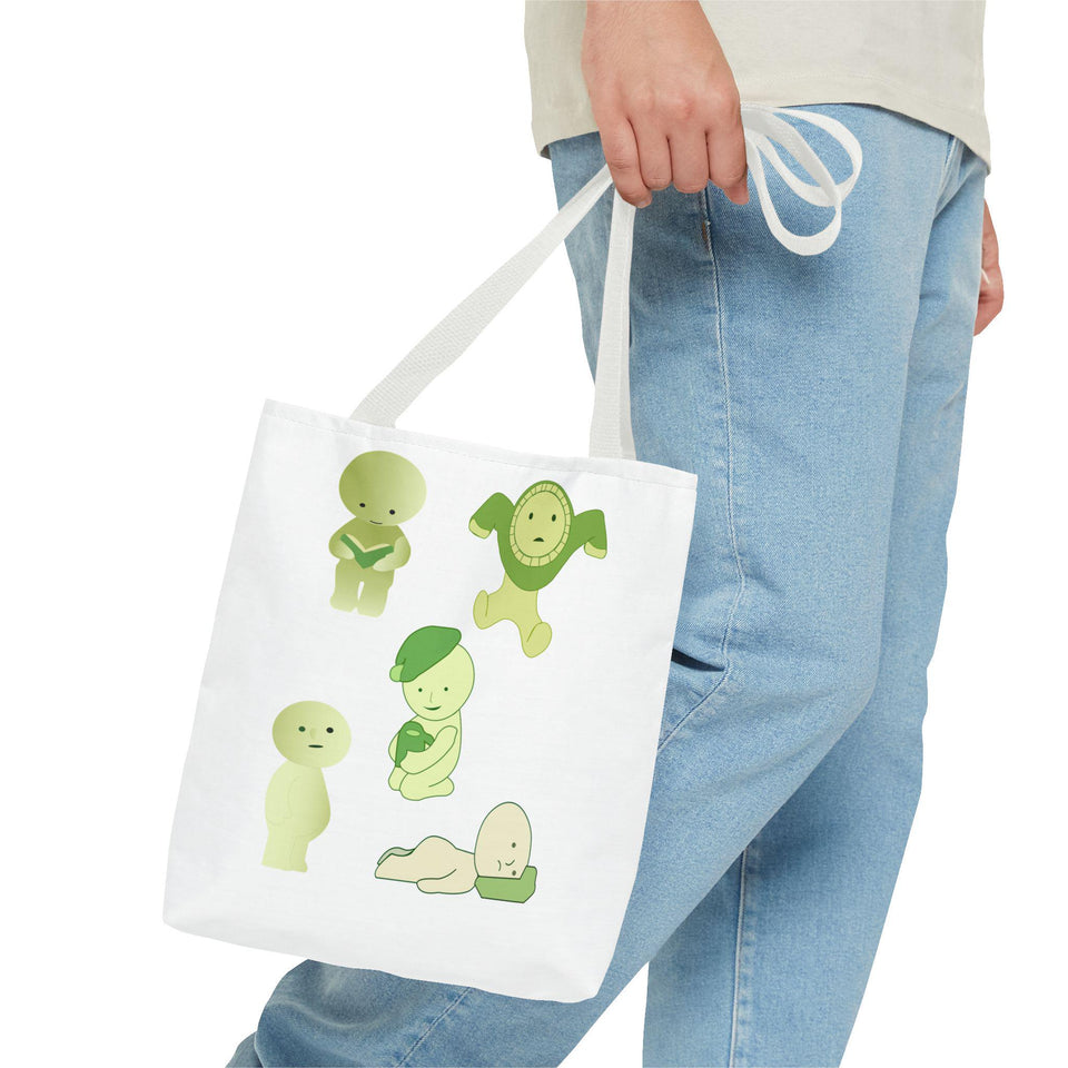 Smiski Character Tote Bag - Quirky Anime Design, Reusable Grocery Bag