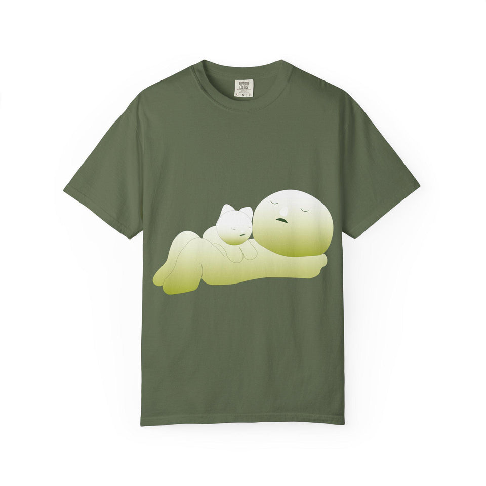 Smiski Graphic T-Shirt: Garment-Dyed Japanese Anime Tee