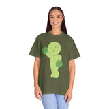 Smiski Graphic Tee: Garment-Dyed Cotton Cartoon Shirt