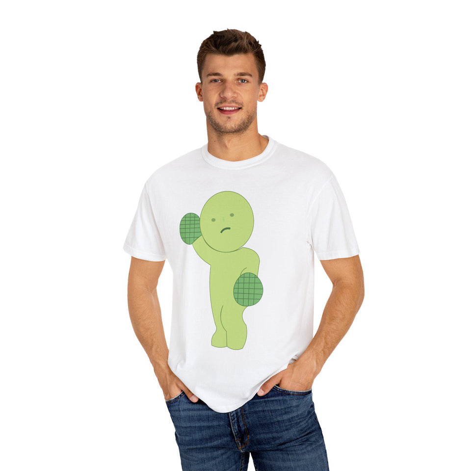 Smiski Graphic Tee: Garment-Dyed Cotton Cartoon Shirt