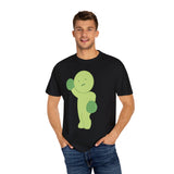 Smiski Graphic Tee: Garment-Dyed Cotton Cartoon Shirt