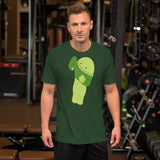 Minimal Cute Green Character T-Shirt | Aesthetic Cartoon Tee | Soft Unisex Graphic Shirt | Kawaii Chill Vibes Gift