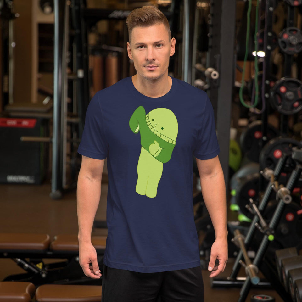 Minimal Cute Green Character T-Shirt | Aesthetic Cartoon Tee | Soft Unisex Graphic Shirt | Kawaii Chill Vibes Gift