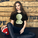 Cute Green Smiski Cartoon Thumbs-Up T-Shirt | Adorable & Playful Design