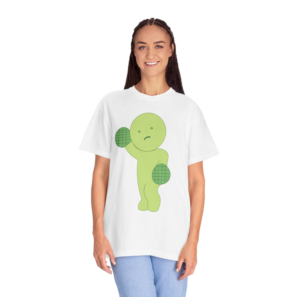 Smiski Graphic Tee: Garment-Dyed Cotton Cartoon Shirt