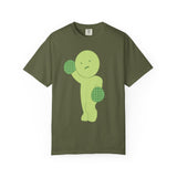Smiski Graphic Tee: Garment-Dyed Cotton Cartoon Shirt