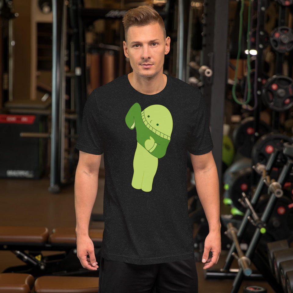 Minimal Cute Green Character T-Shirt | Aesthetic Cartoon Tee | Soft Unisex Graphic Shirt | Kawaii Chill Vibes Gift