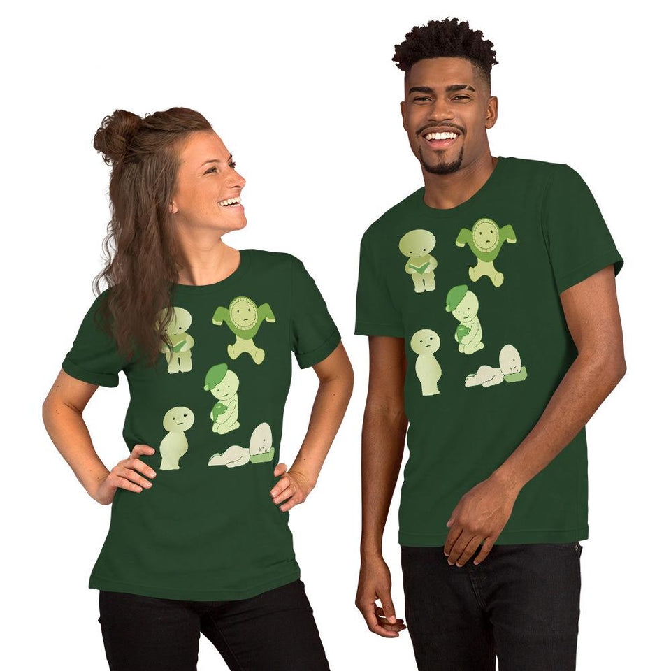 Cute Smiski Inspired Kawaii T-Shirt – Glow in the Dark Funny Character Tee
