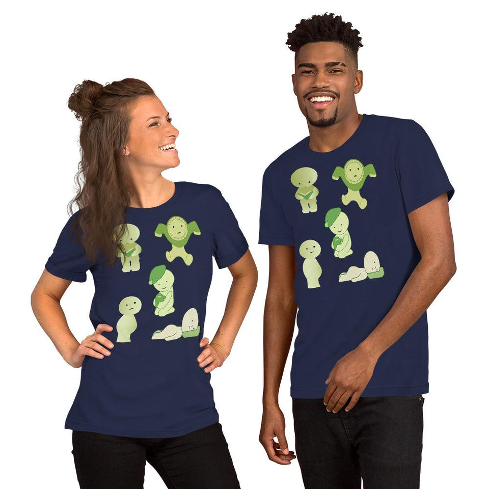 Cute Smiski Inspired Kawaii T-Shirt – Glow in the Dark Funny Character Tee