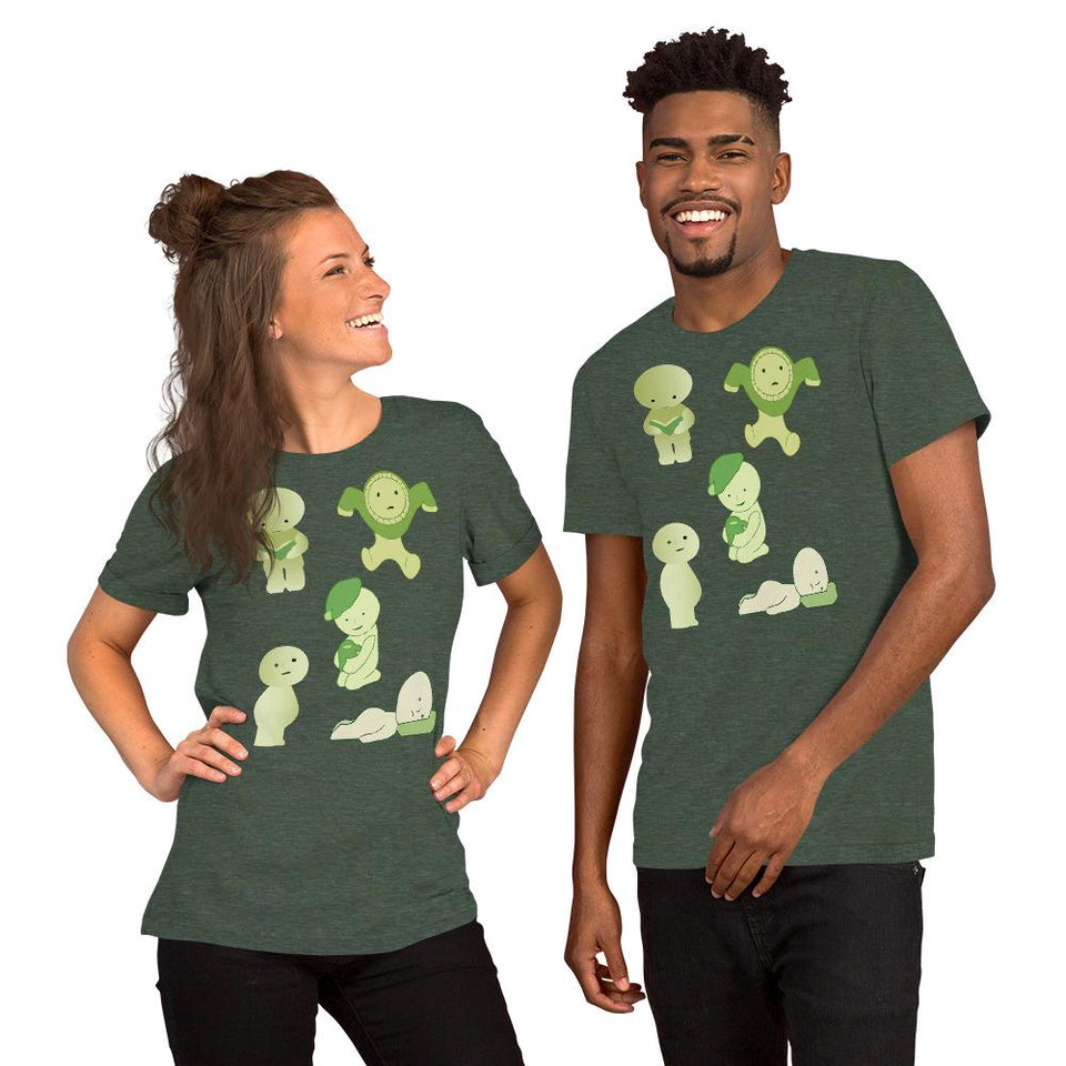 Cute Smiski Inspired Kawaii T-Shirt – Glow in the Dark Funny Character Tee