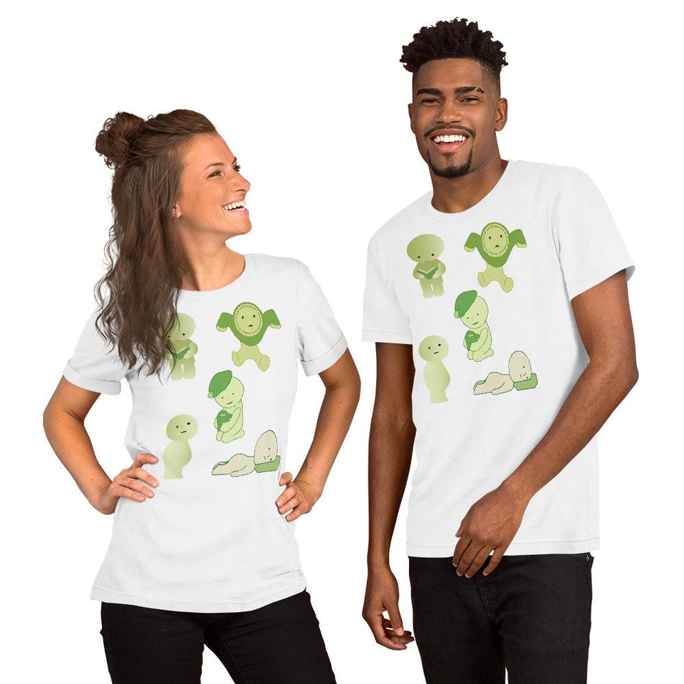Cute Smiski Inspired Kawaii T-Shirt – Glow in the Dark Funny Character Tee