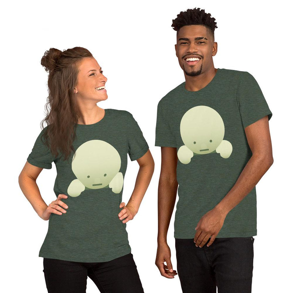 Cute Smiski Inspired Kawaii T-Shirt – Glow in the Dark Funny Character Tee