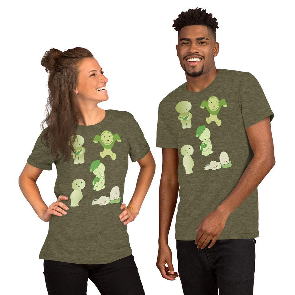 Cute Smiski Inspired Kawaii T-Shirt – Glow in the Dark Funny Character Tee