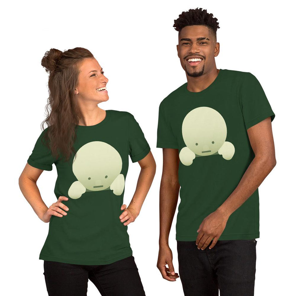 Cute Smiski Inspired Kawaii T-Shirt – Glow in the Dark Funny Character Tee