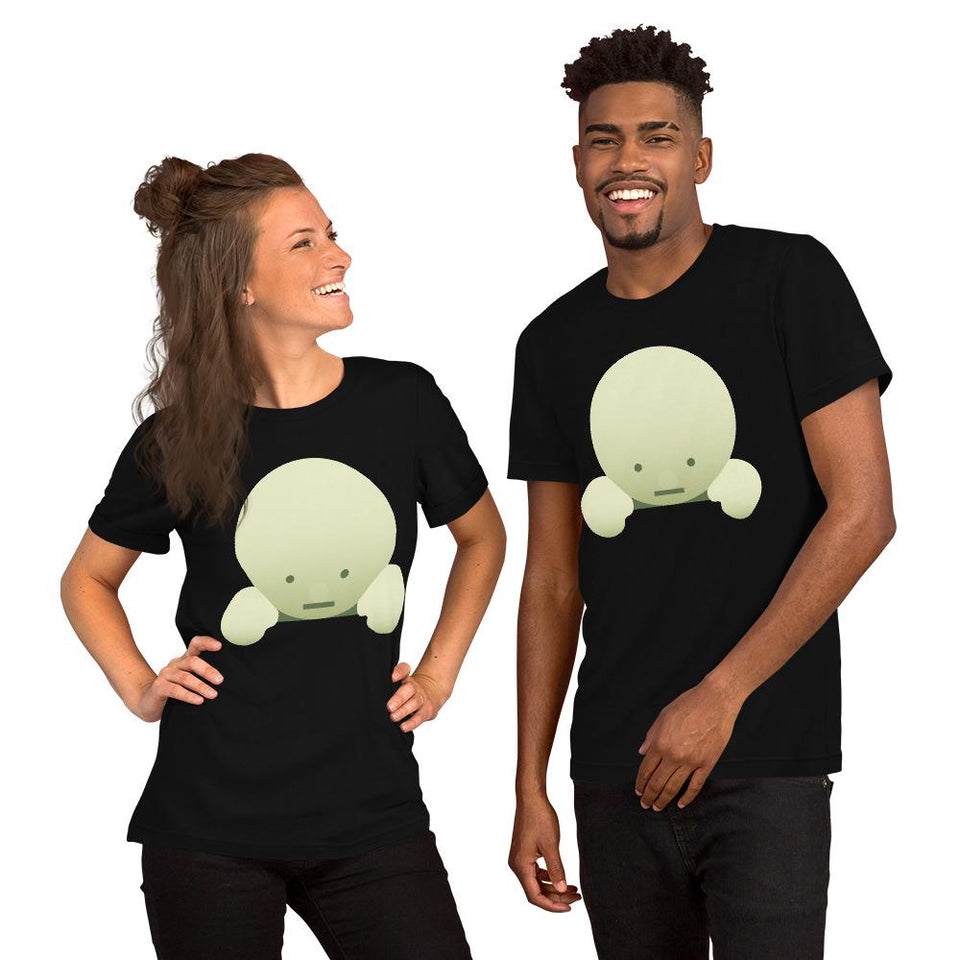 Cute Smiski Inspired Kawaii T-Shirt – Glow in the Dark Funny Character Tee