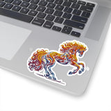 Fiery Horse Sticker, Chinese Zodiac Symbol, Colorful Stallion Decal