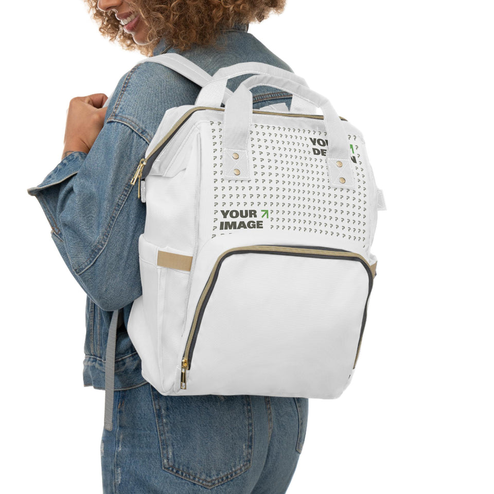 Custom Photo Pattern Diaper Backpack | Personalized Baby Bag