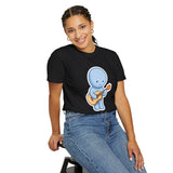 Smiski Musician T-Shirt, Guitar Player Graphic Tee, Kawaii Music Lover Shirt