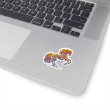 Fiery Horse Sticker, Chinese Zodiac Symbol, Colorful Stallion Decal