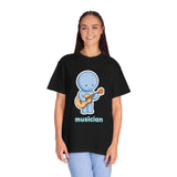 Smiski Musician T-Shirt, Guitar Player Graphic Tee, Kawaii Music Lover Shirt