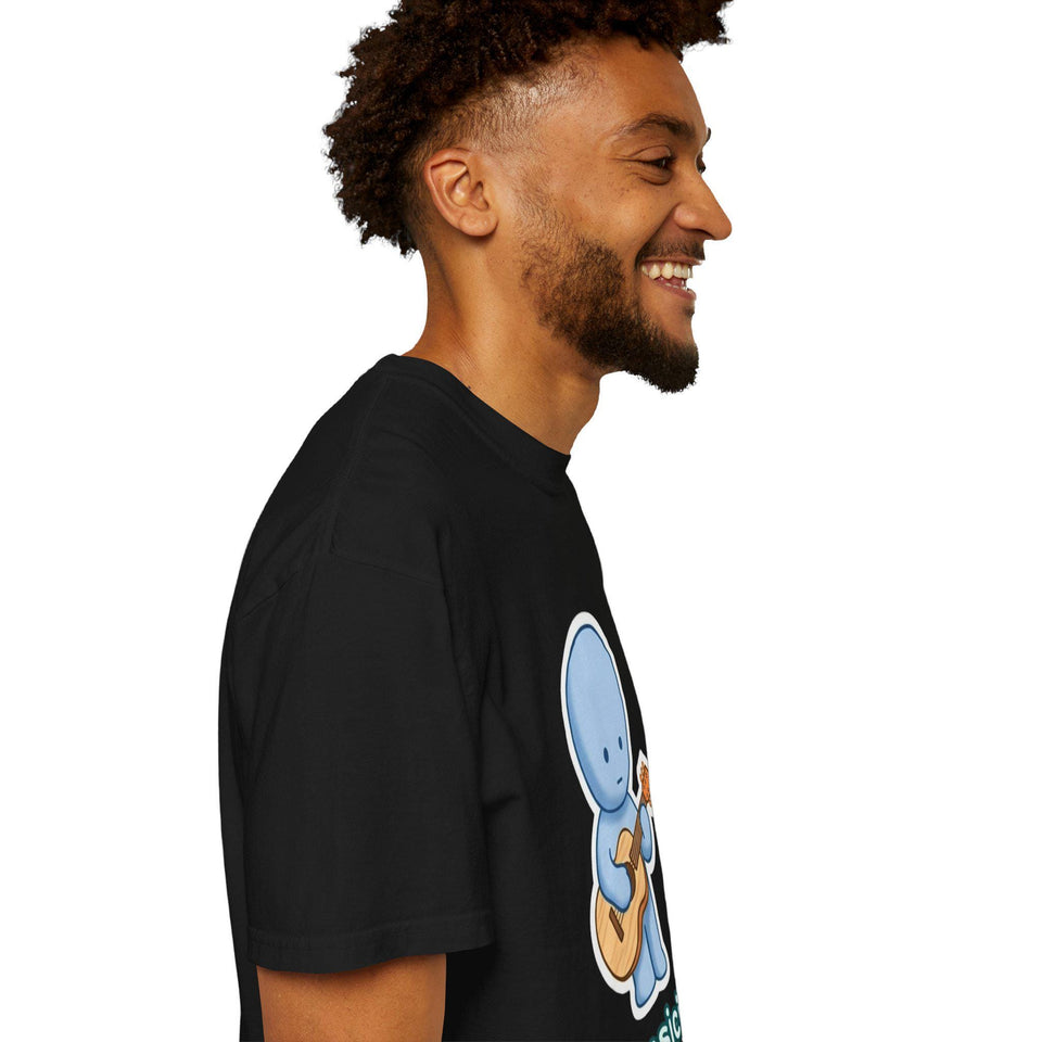 Smiski Musician T-Shirt, Guitar Player Graphic Tee, Kawaii Music Lover Shirt