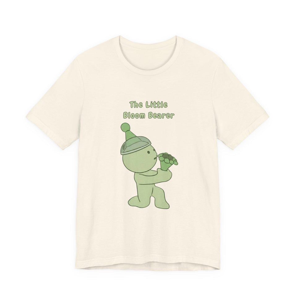 Smiski Little Bloom Bearer T-Shirt, Graphic Tee, Kawaii Cartoon Shirt, Minimal Soft Style Tee