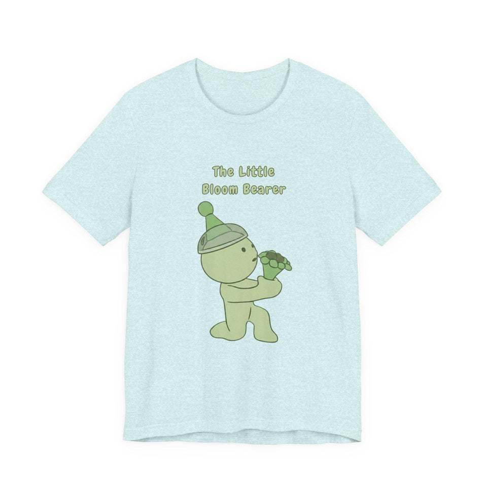 Smiski Little Bloom Bearer T-Shirt, Graphic Tee, Kawaii Cartoon Shirt, Minimal Soft Style Tee