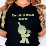 Smiski Little Bloom Bearer T-Shirt, Graphic Tee, Kawaii Cartoon Shirt, Minimal Soft Style Tee