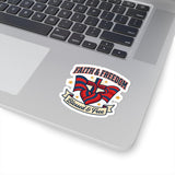 Faith & Freedom Kiss-Cut Sticker | Patriotic, Faith-Based July 4th Retro Americana